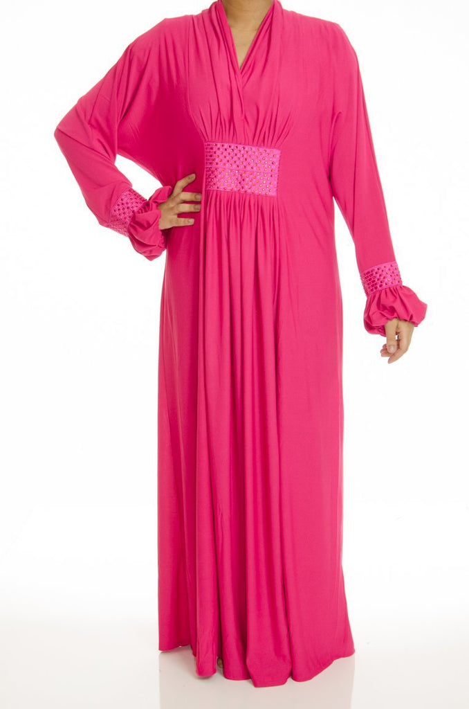 Pink Jersey Abaya Dress Kabayare
