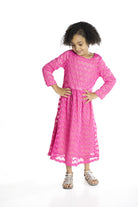 Pink Kids chevron lace Kabayare