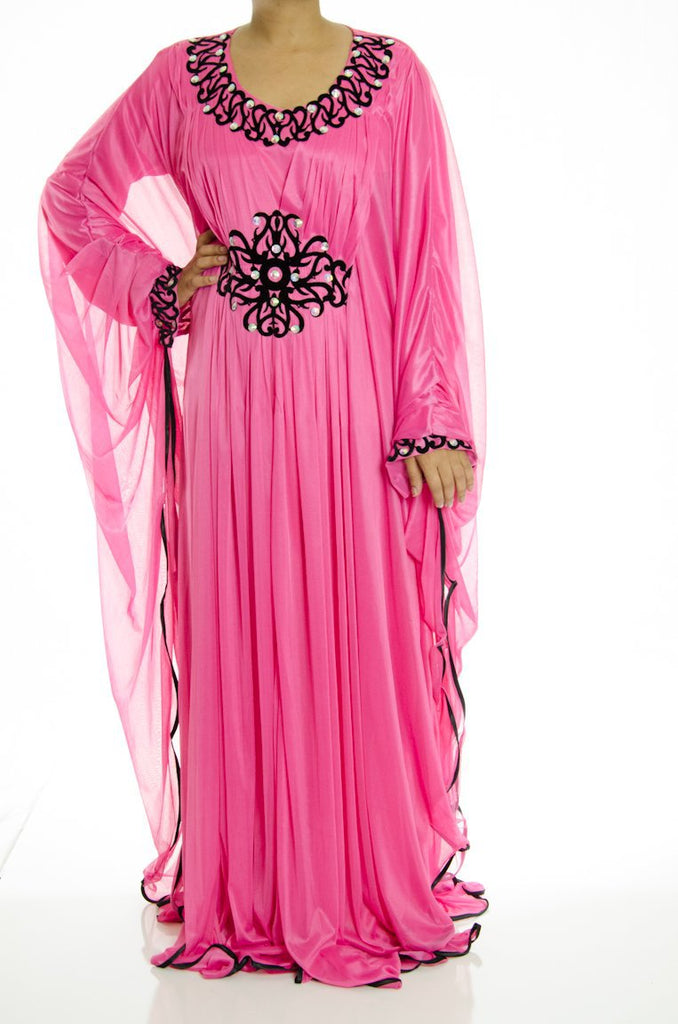 Pink Rumble  Kaftan Dress Kabayare