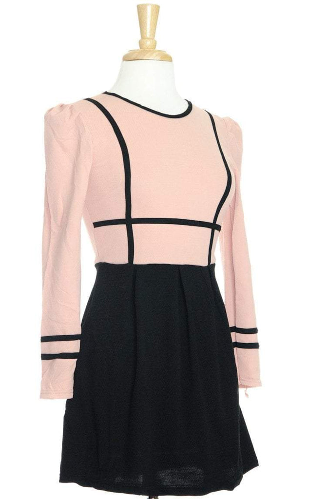 Piped Colorblock Dress Top Kabayare