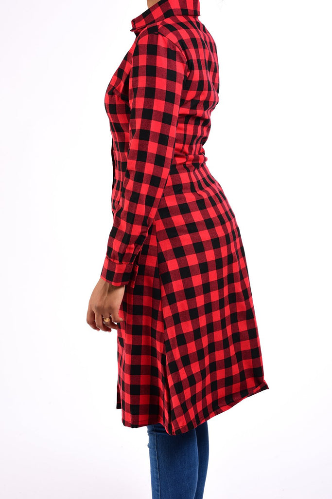 plaid tunic top Kabayare