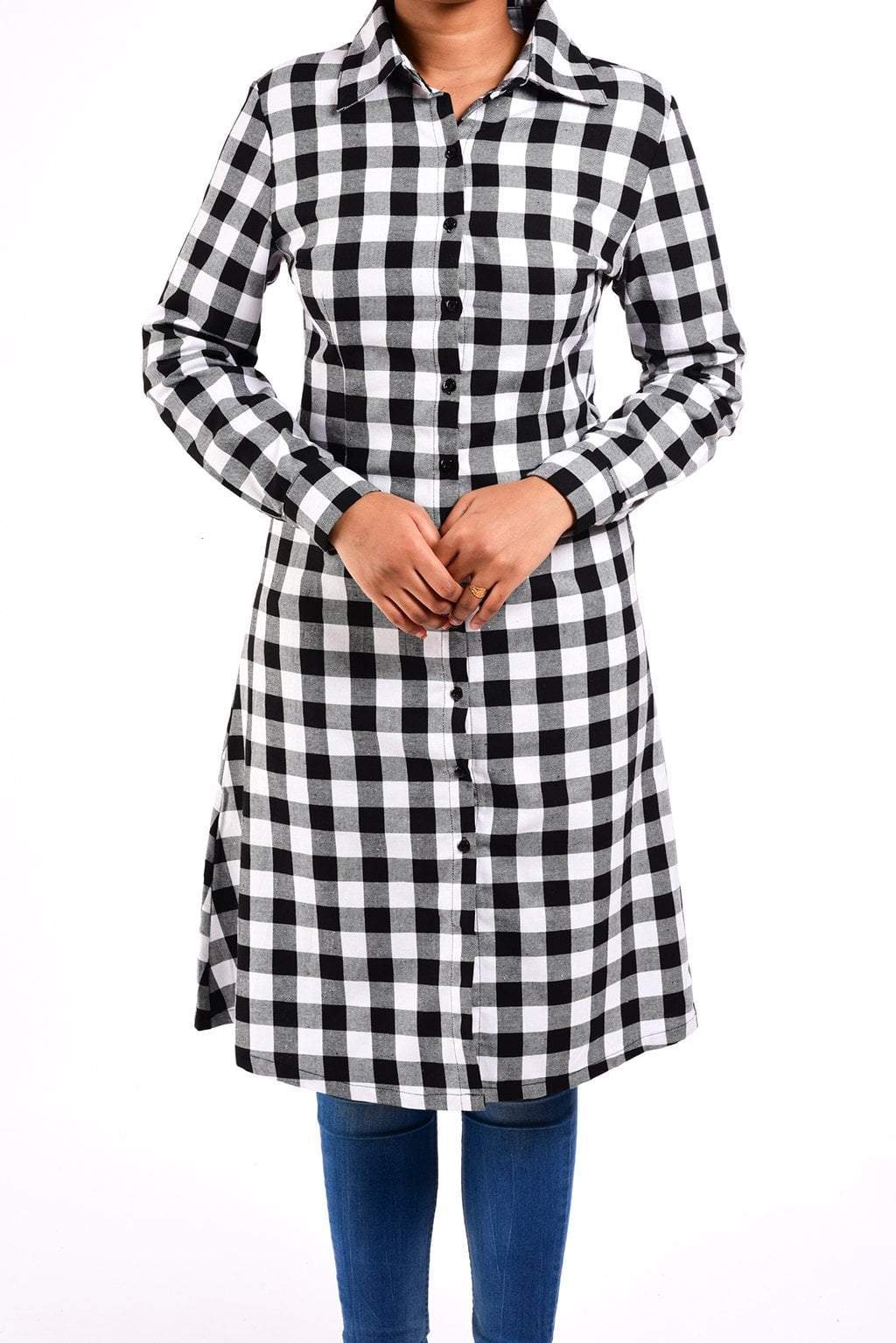 plaid tunic top Kabayare