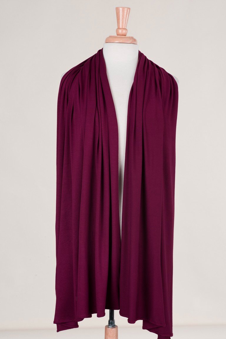 Plum Premium jersey hijab Kabayare