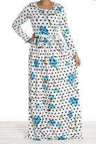 Polka dot and floral maxi dress Kabayare