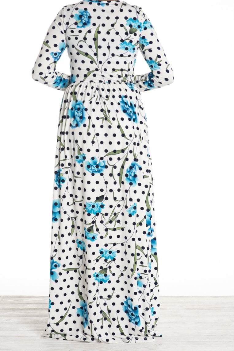 Polka dot and floral maxi dress Kabayare