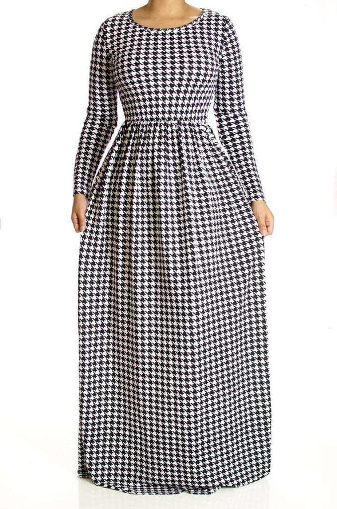 Ponte - De Roma / Houndstooth Maxi dress Kabayare