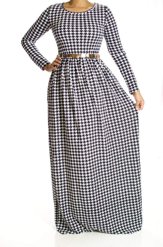 Ponte - De Roma / Houndstooth Maxi dress Kabayare