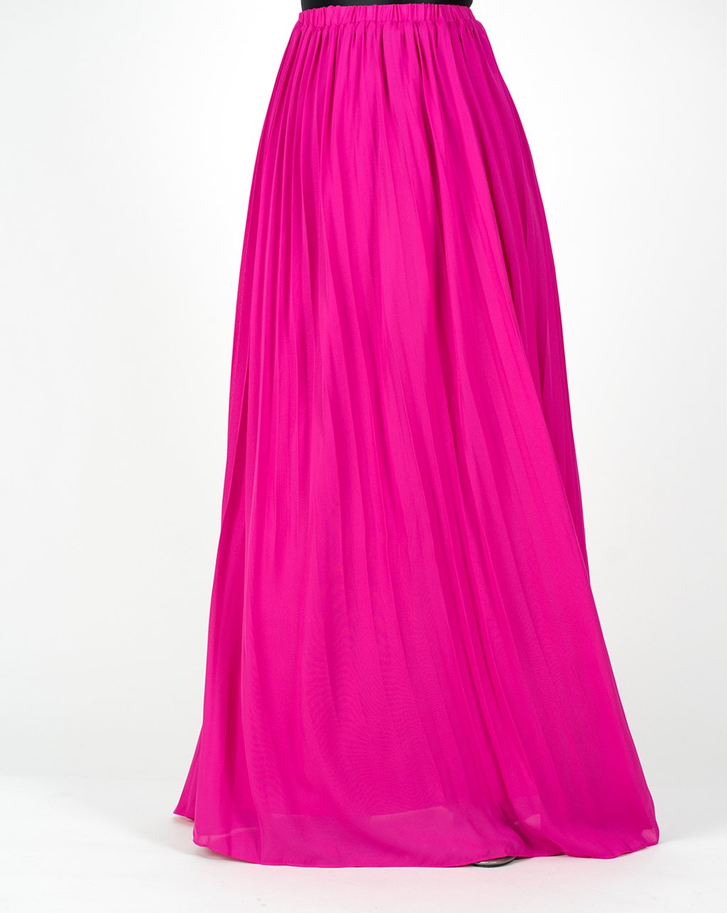 pretty pink chiffon pleated maxi skirt Kabayare (6819642900658)