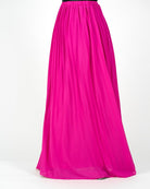 pretty pink chiffon pleated maxi skirt Kabayare (6819642900658)