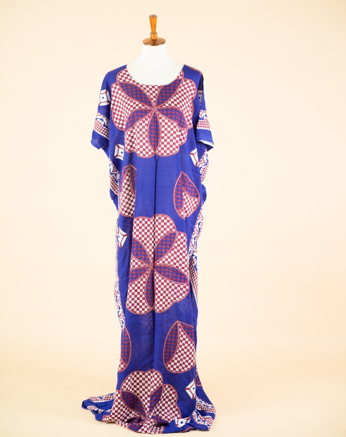 purple Checkered Bati Dress Kabayare