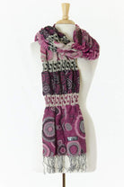 Purple Elastic Pashmina Scarf Kabayare