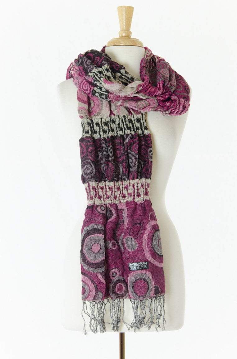 Purple Elastic Pashmina Scarf Kabayare