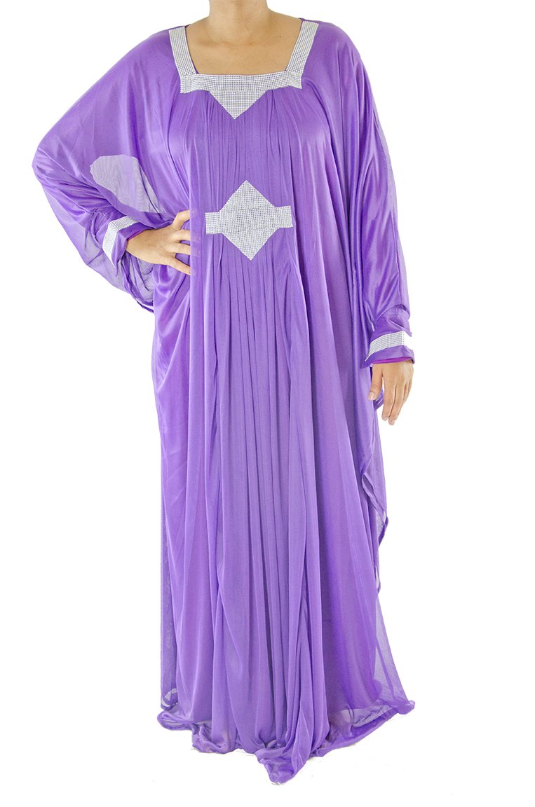 Purple Faracha Butterfly Kaftan Kabayare