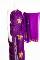 Purple Golden Girl Saree Dirac Kabayare