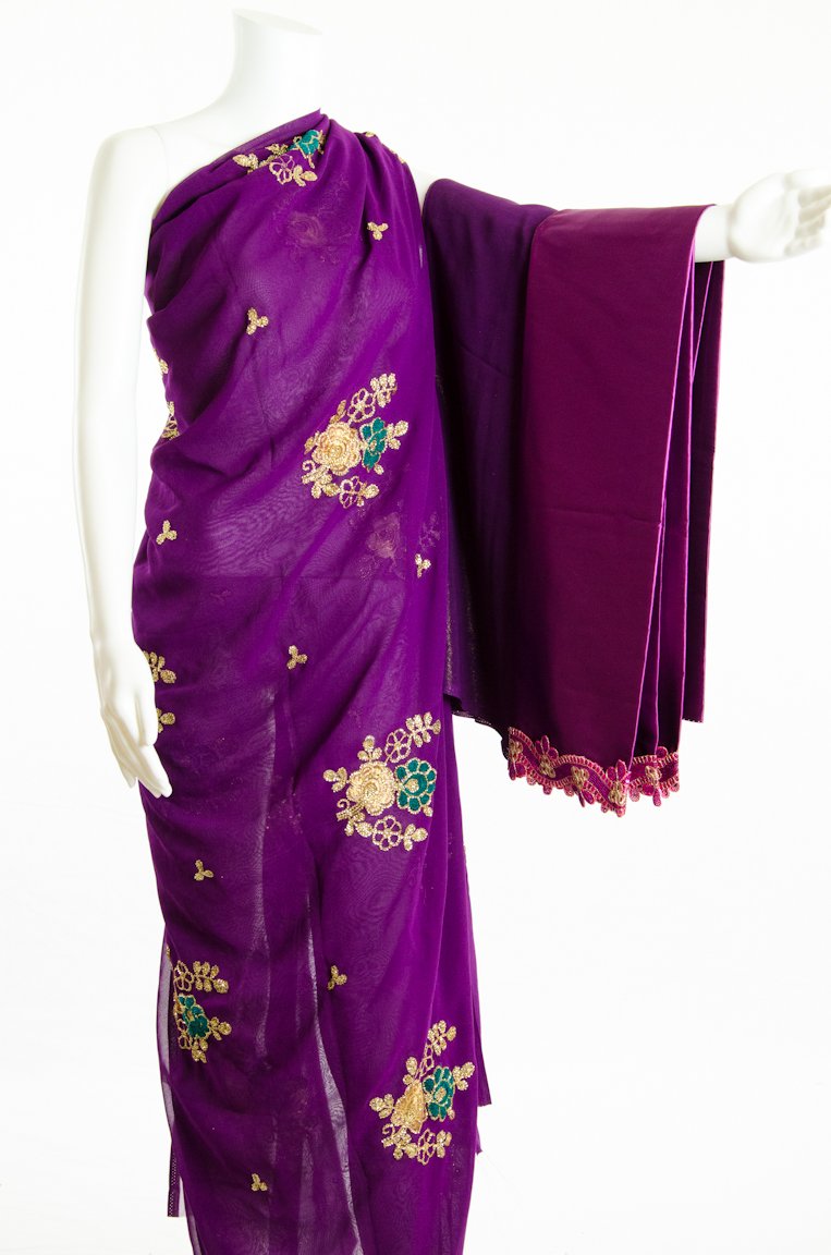 Purple love Saree Dirac Kabayare