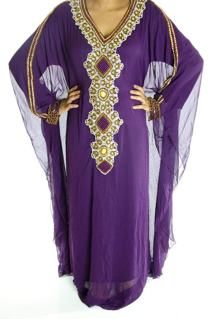 Purple Lux Kaftan Kabayare