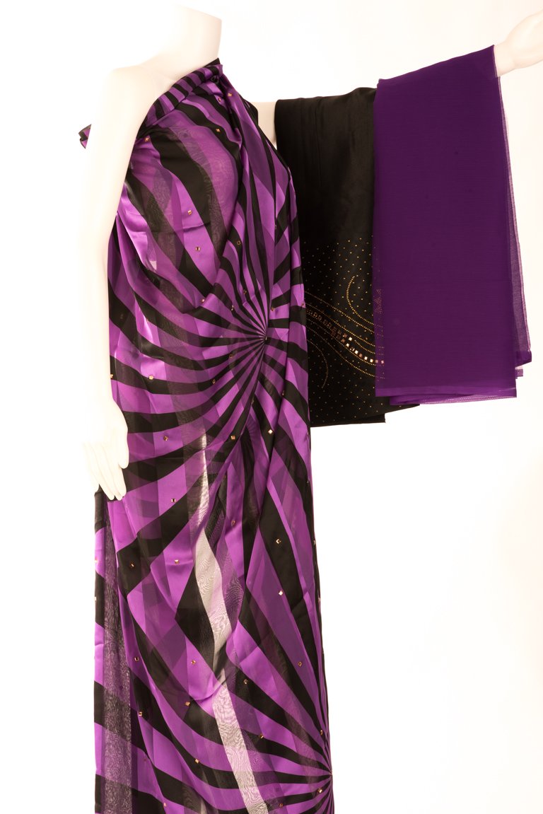 Purple spirals Chiffon Dirac Kabayare