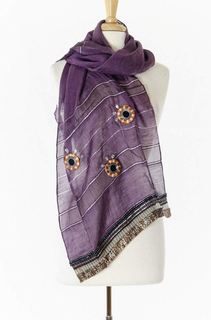 Purple Tribal Scarf Kabayare