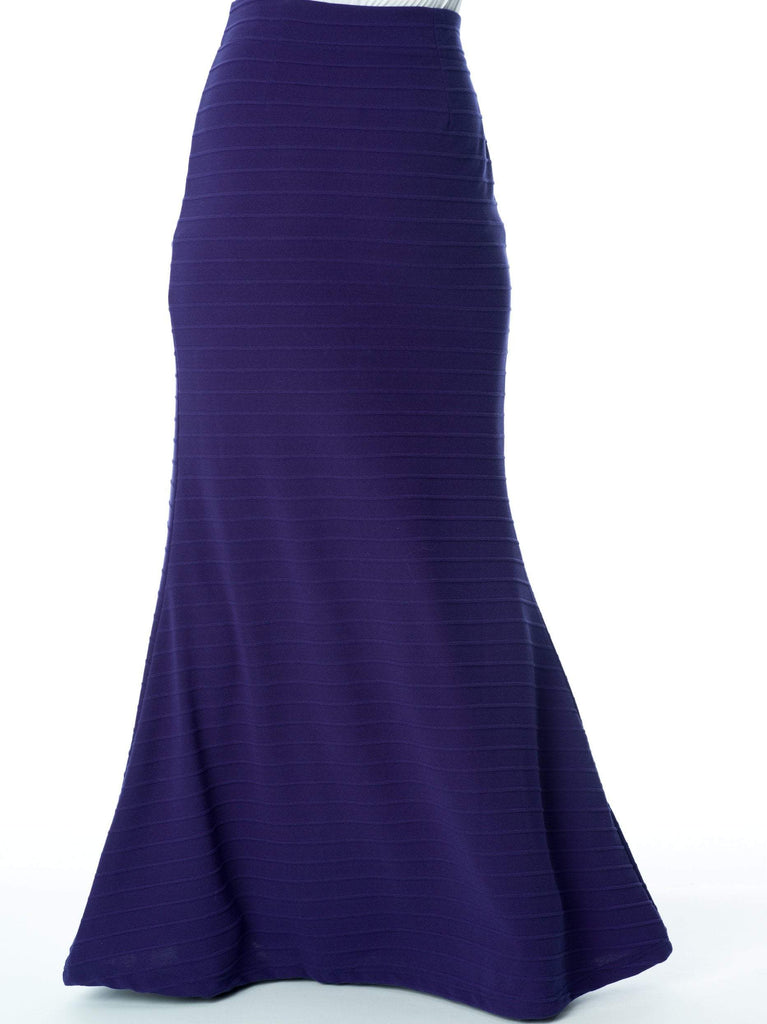 Purple Zipper Pencil Skirt Kabayare