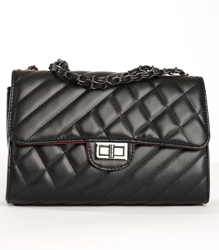 Quilted Lock Crossbody Kabayare
