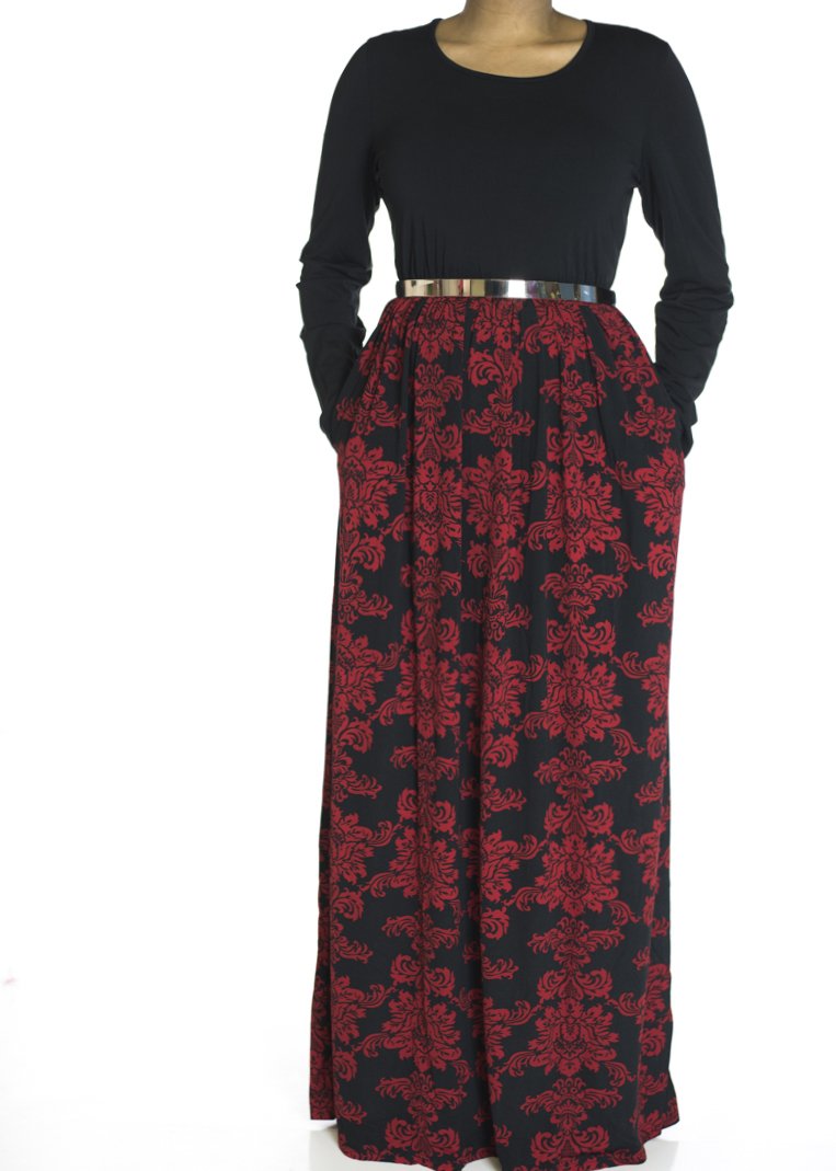 Red Allure maxi dress Kabayare
