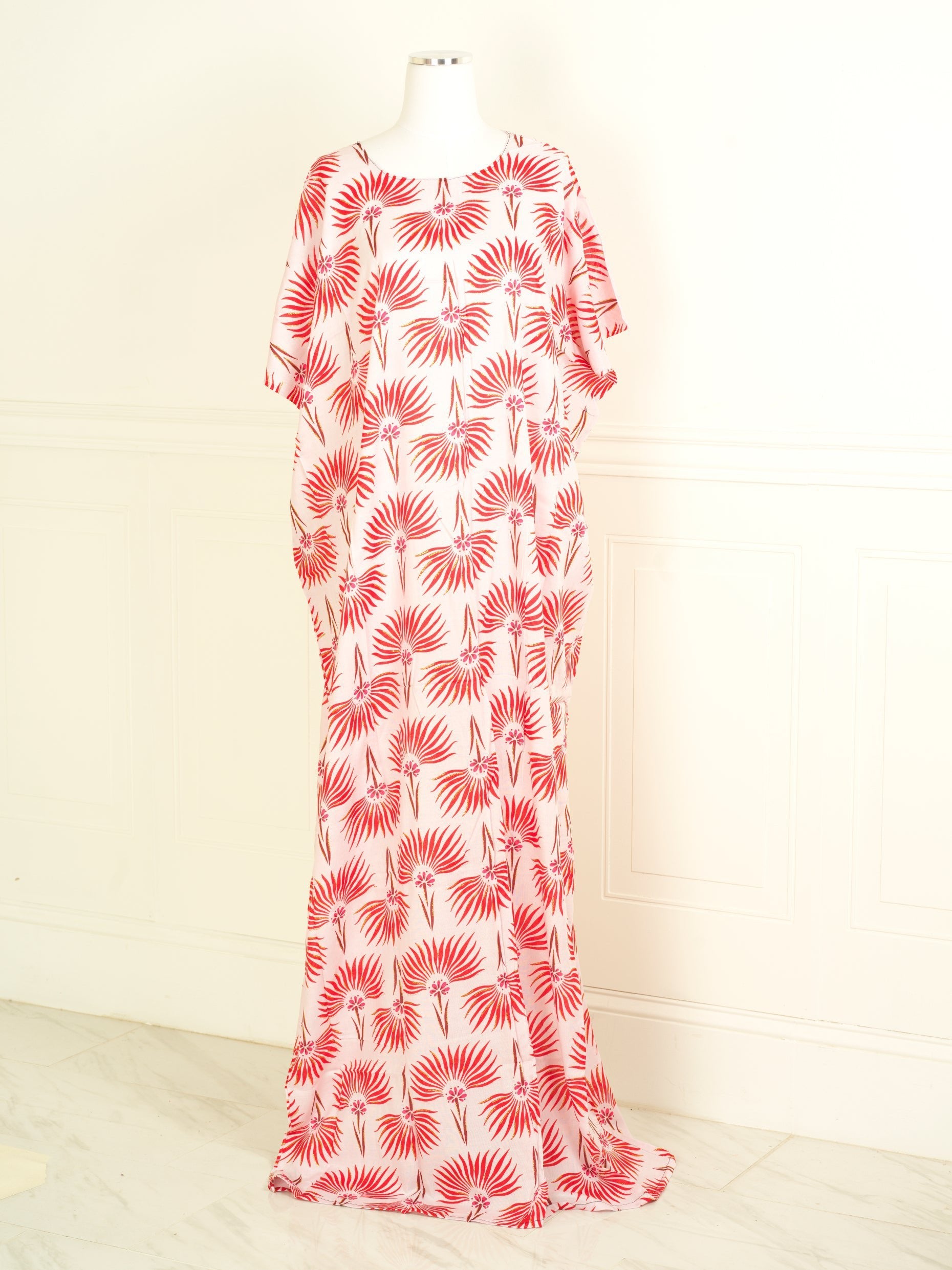 Red and white Glitter bati dress KF