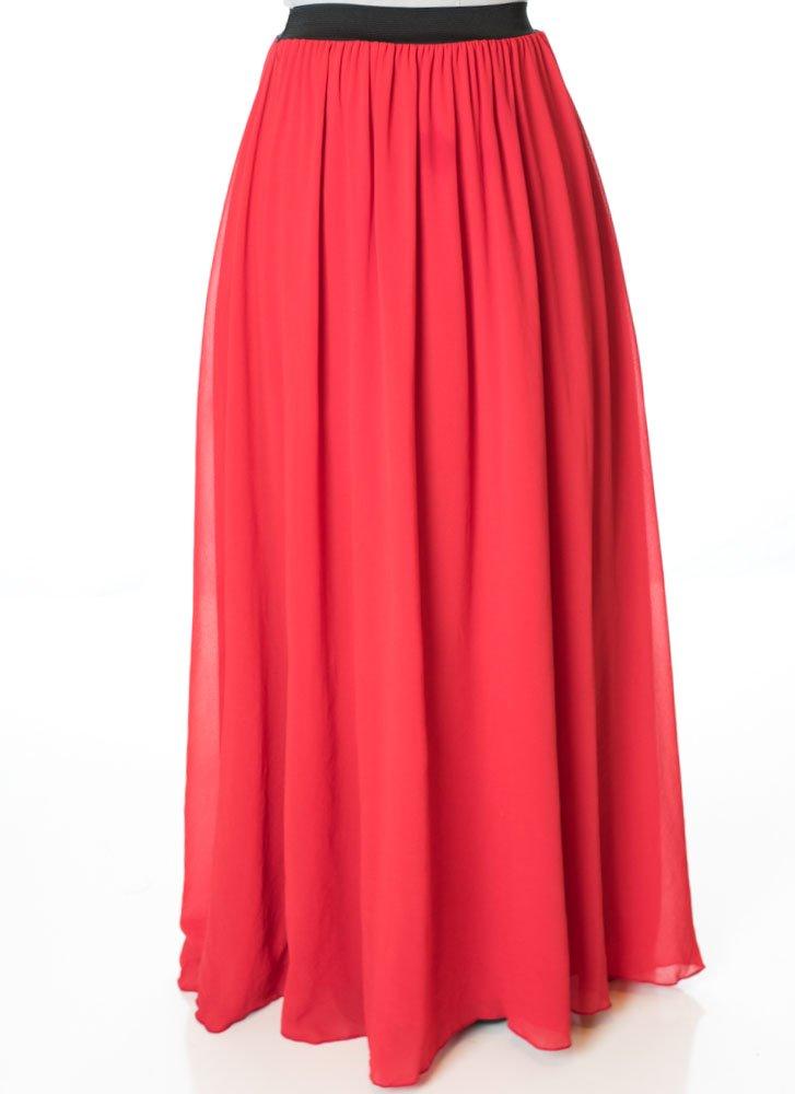 Red Basic maxi skirt Kabayare