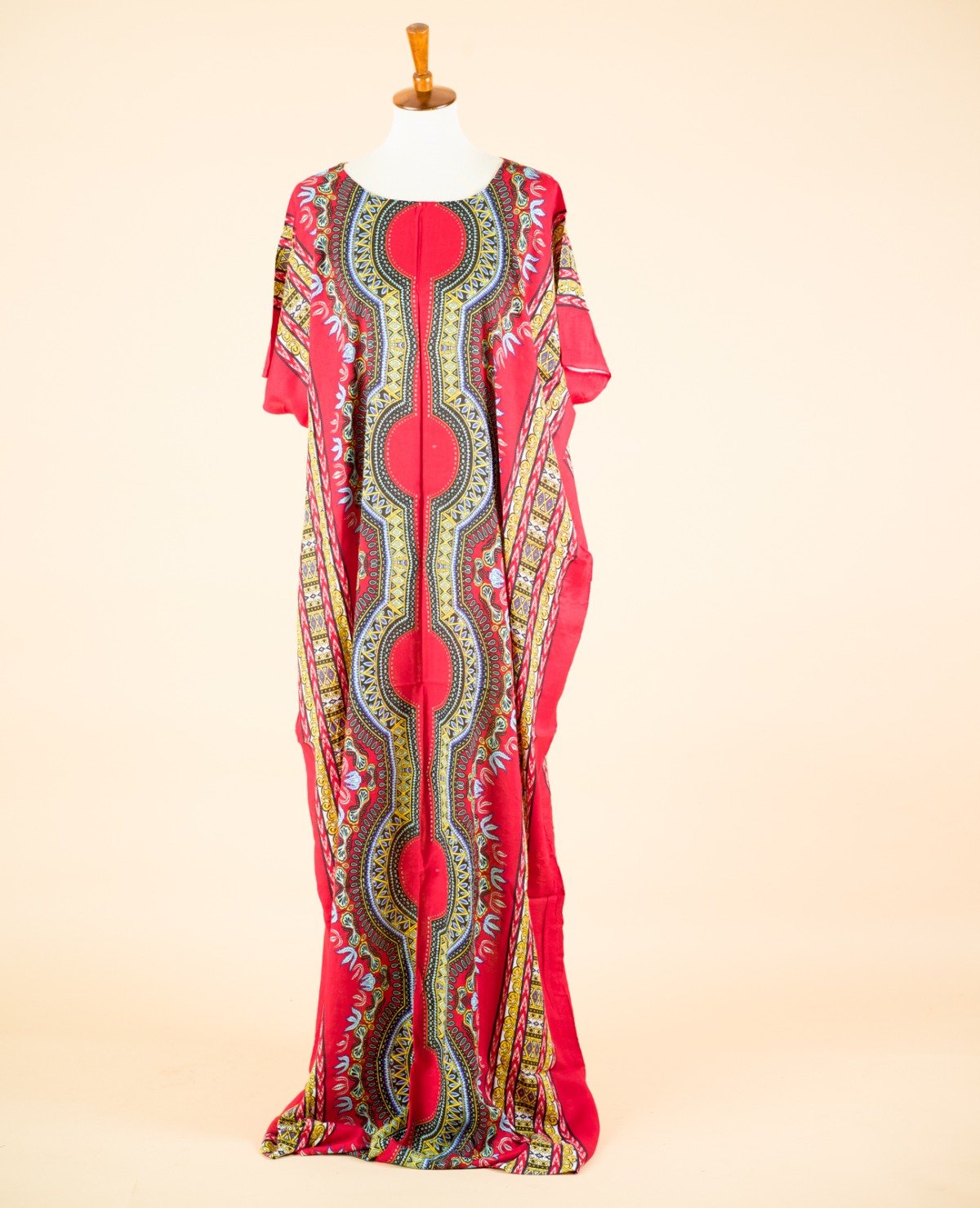 Red Dashiki Bati Dress Kabayare