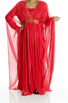 Red drappie  Butterfly Kaftan Kabayare