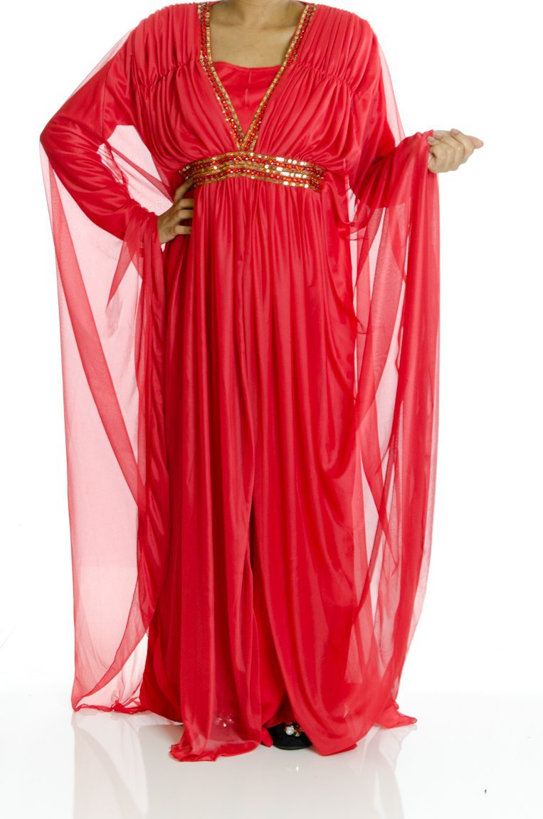Red drappie  Butterfly Kaftan Kabayare