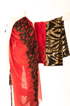 Red Flames Chiffon Dirac Kabayare