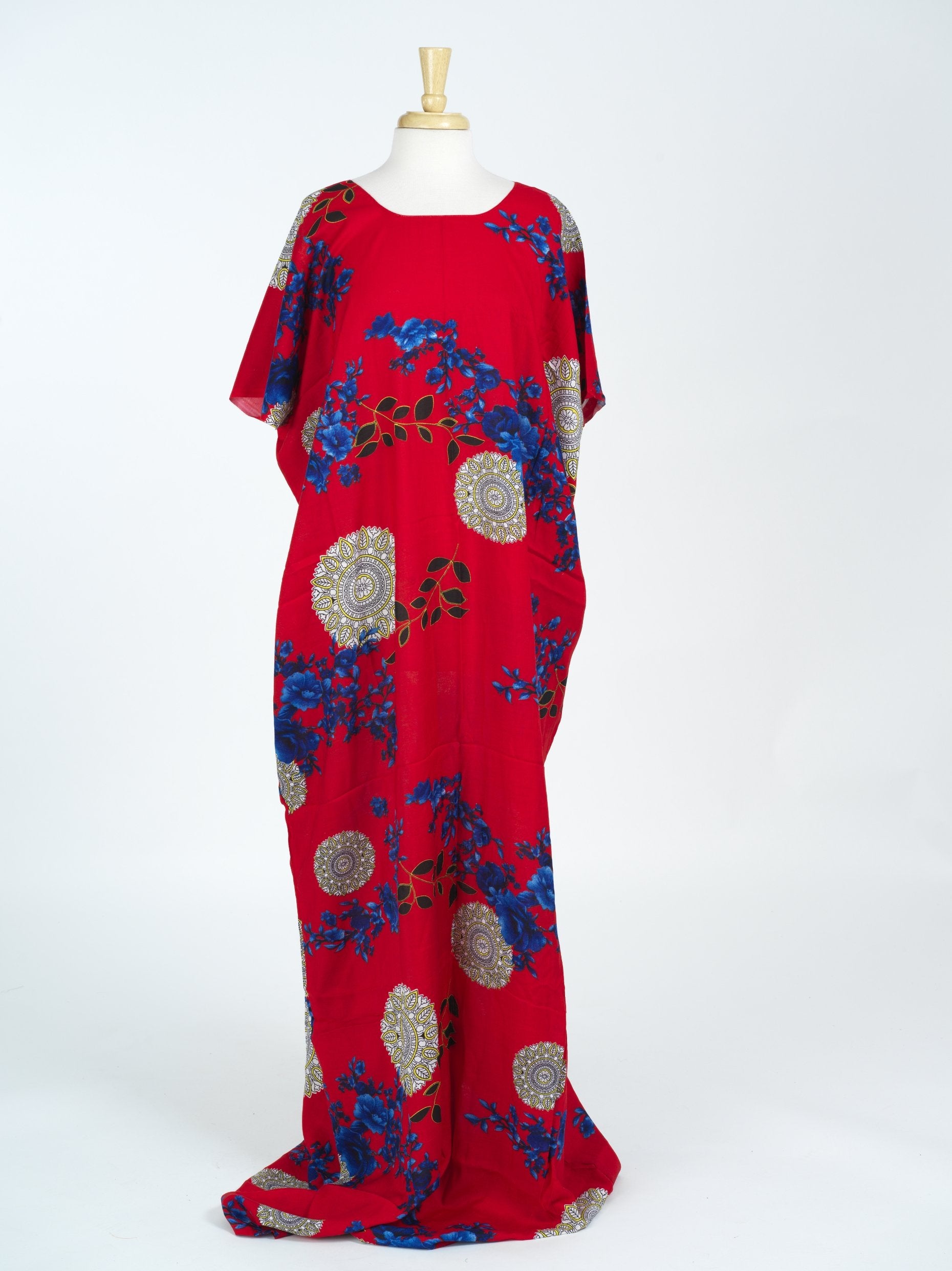 Red Floral print Bati Dress Kabayare