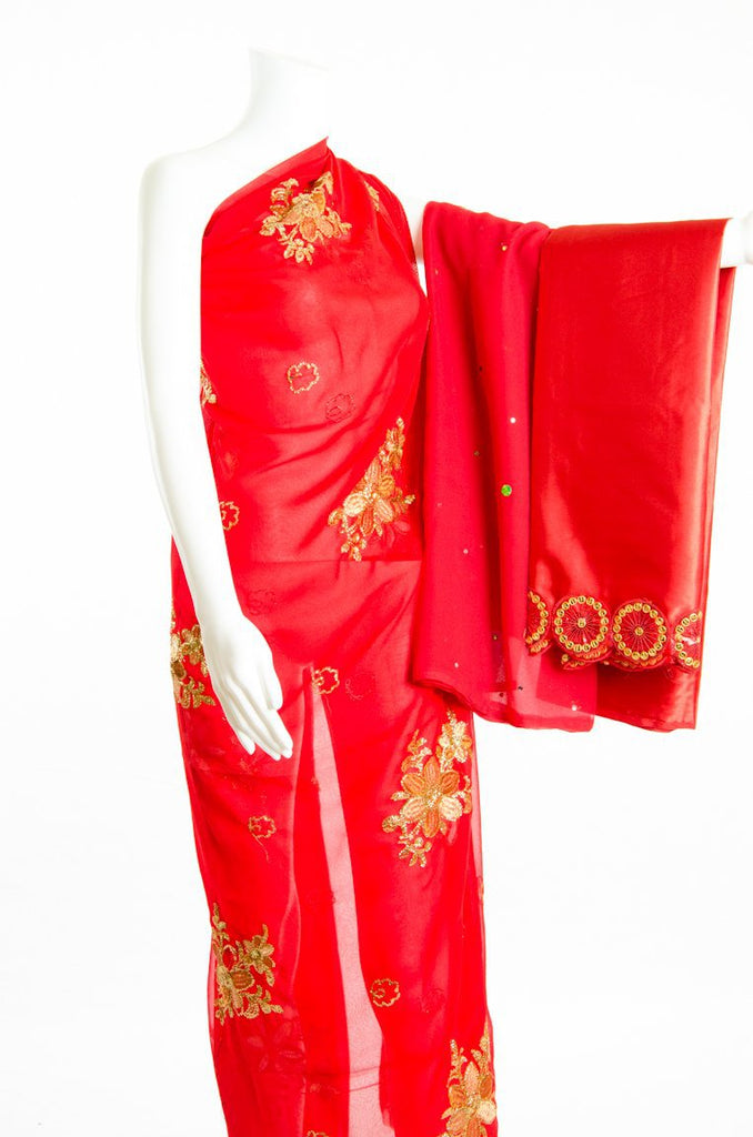Red Henna Saree Dirac Kabayare