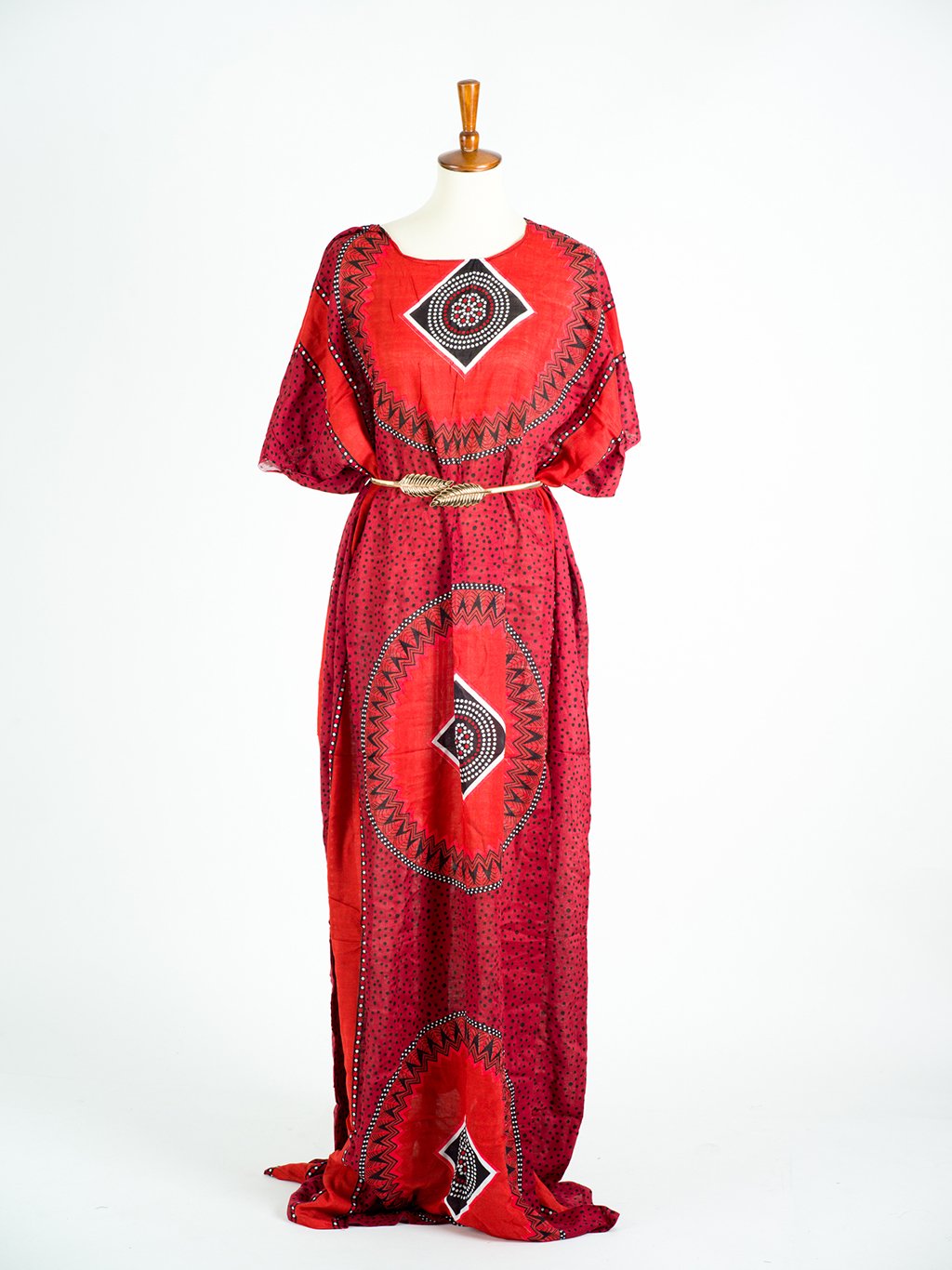 Red Island bati dress Kabayare
