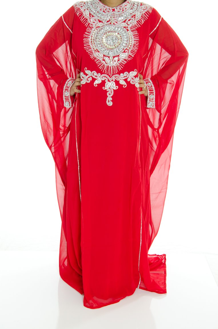 Red Kaftan Jilabiya Thobe Kabayare
