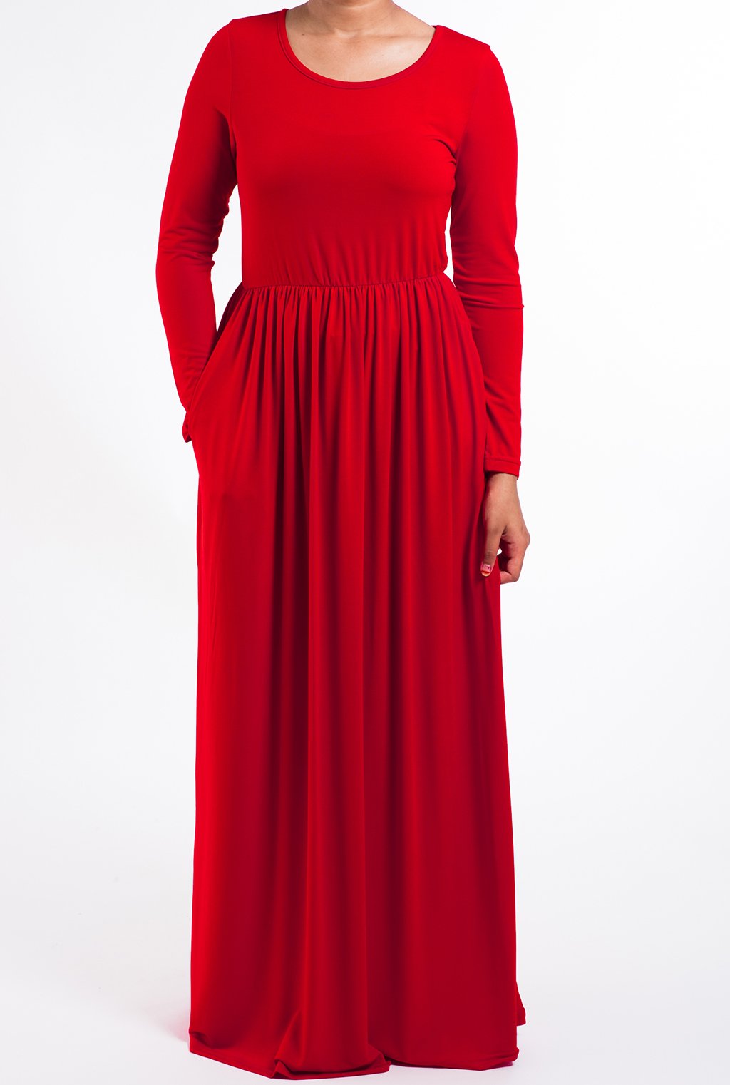 Red Milk Silk Maxi Dress (SOFT) Kabayare