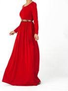 Red Milk Silk Maxi Dress (SOFT) Kabayare