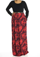 Red Palms maxi dress Kabayare