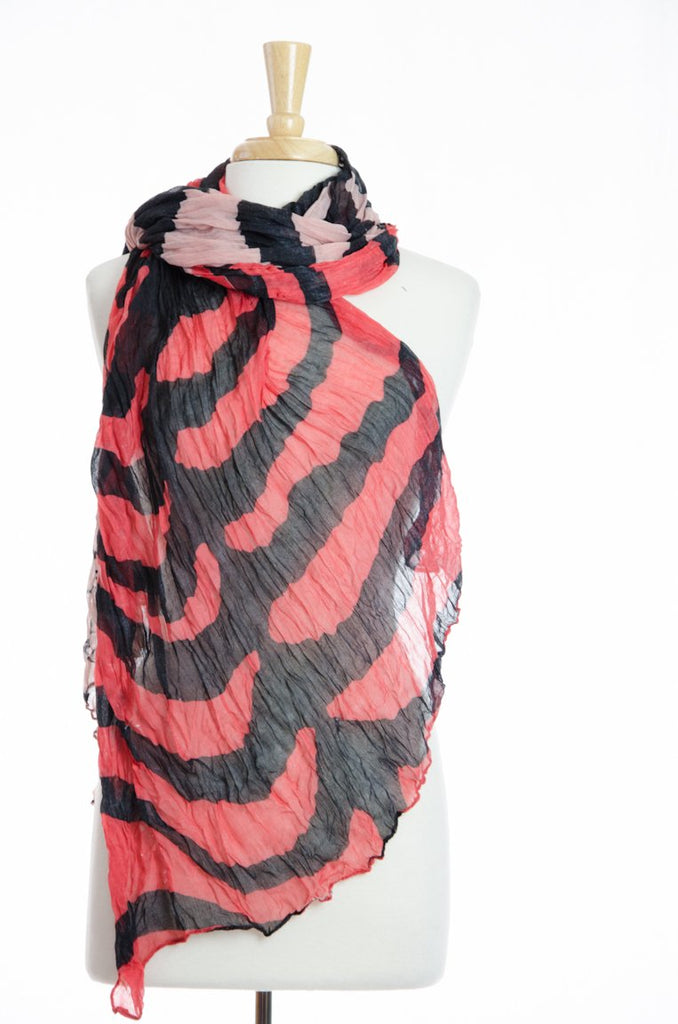 Red Paris Love Crinkle Scarf Kabayare