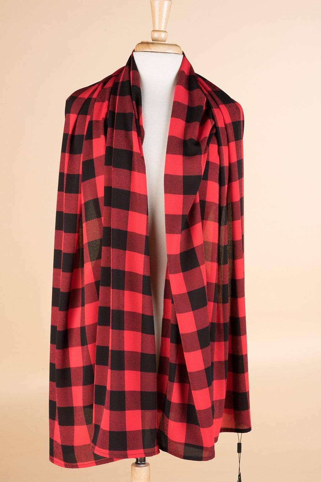 Red Plaid Hijab Kabayare