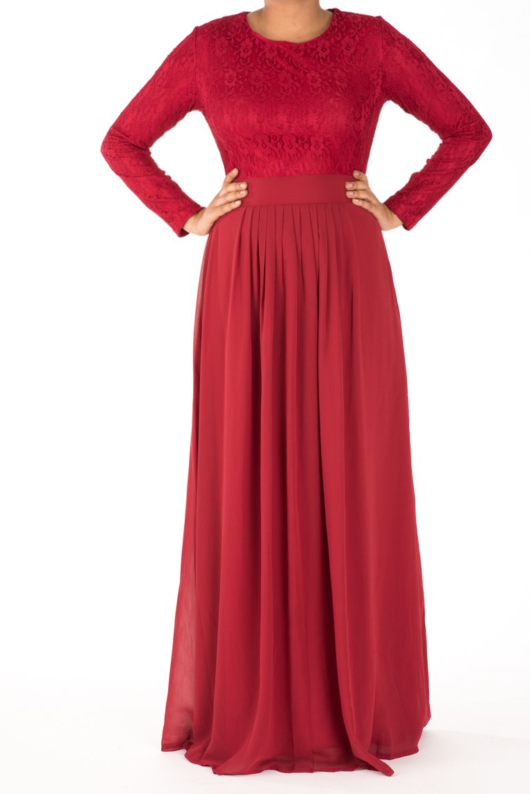 Red ROMANTIC FANTASY maxi dress Kabayare