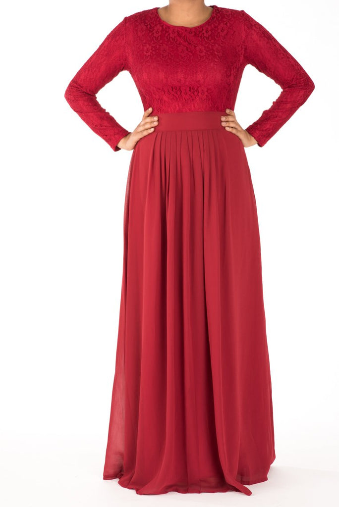 Red ROMANTIC FANTASY maxi dress Kabayare