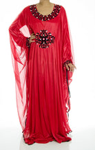 Red Rumble Kaftan Dress Kabayare