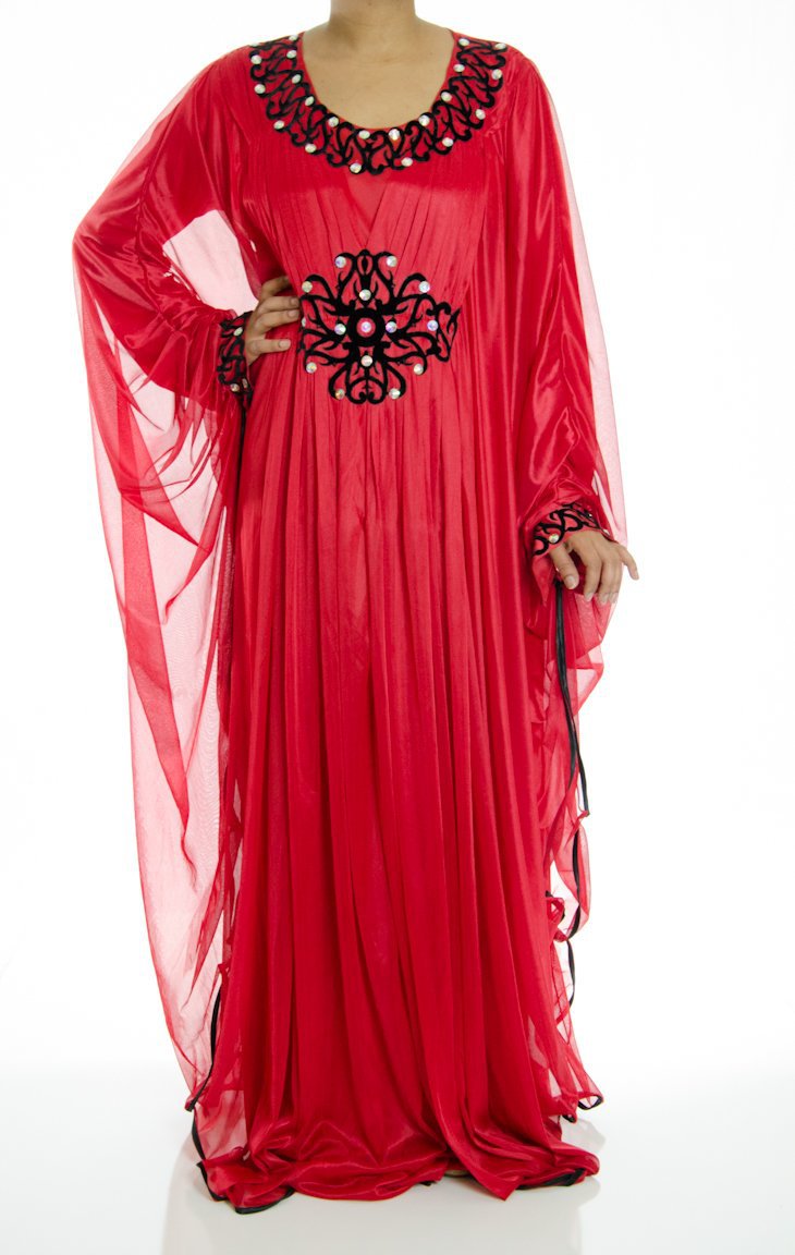 Red Rumble Kaftan Dress Kabayare