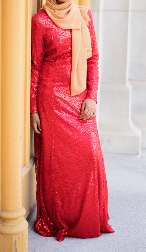 Red Sequin Dress Kabayare