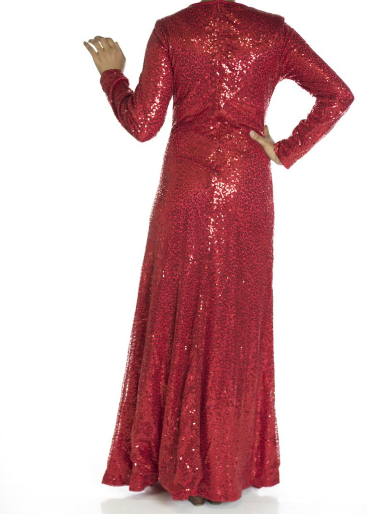 Red Sequin Dress Kabayare