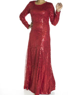 Red Sequin Dress Kabayare