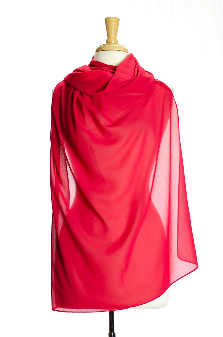 Red Simple Suzanne Scarf Kabayare