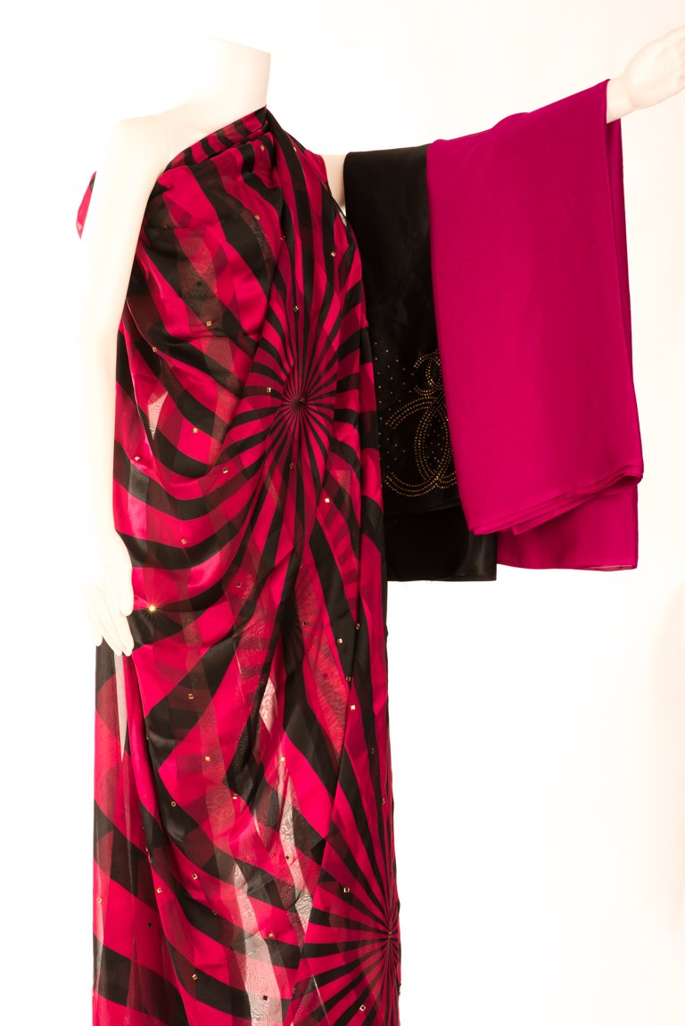 red spirals Chiffon Dirac Kabayare