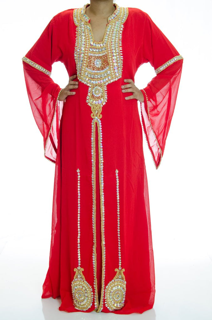 Red Square Khaleeji Dress Kabayare